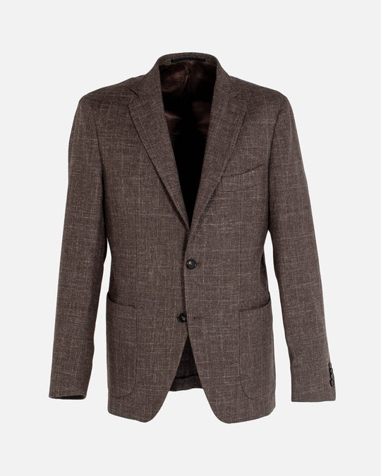 Blazer REINE Brun i Bomuld, Hør og elastan blanding