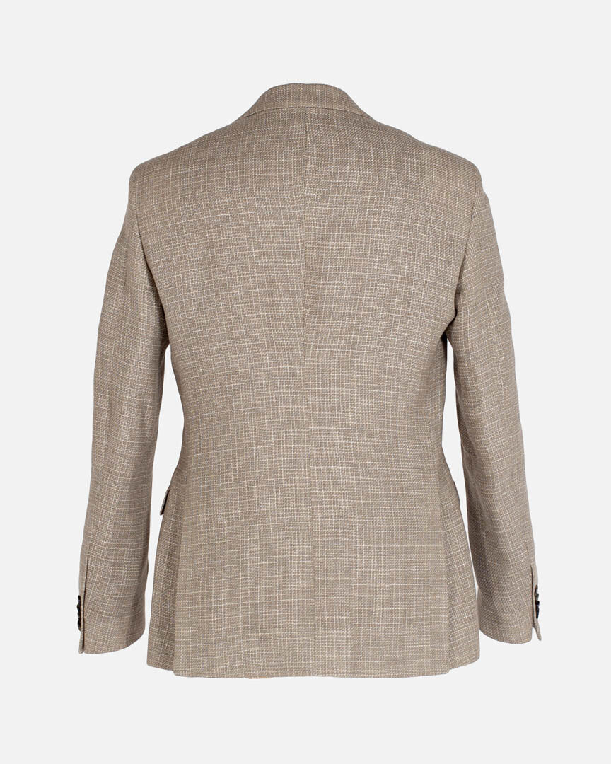 Blazer TYKO Beige i Hør og Uldblanding - Classic Fit