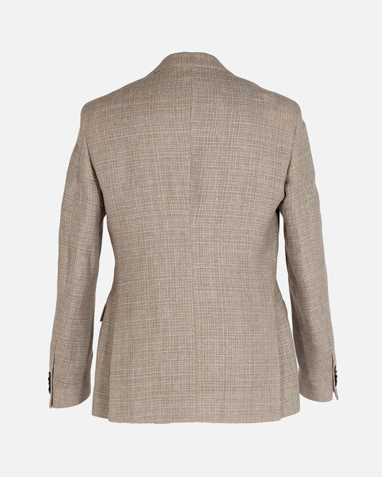 Blazer TYKO Beige i Hør og Uldblanding - Classic Fit