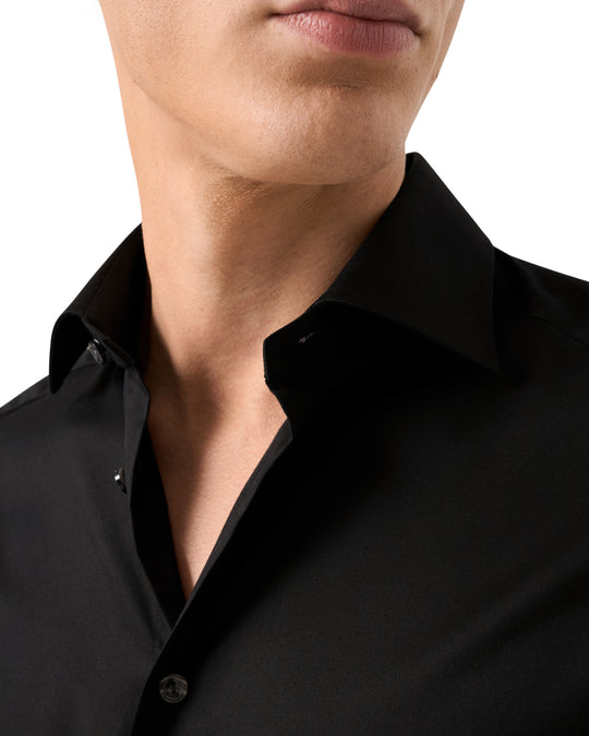Sort Eton Skjorte - Twill
