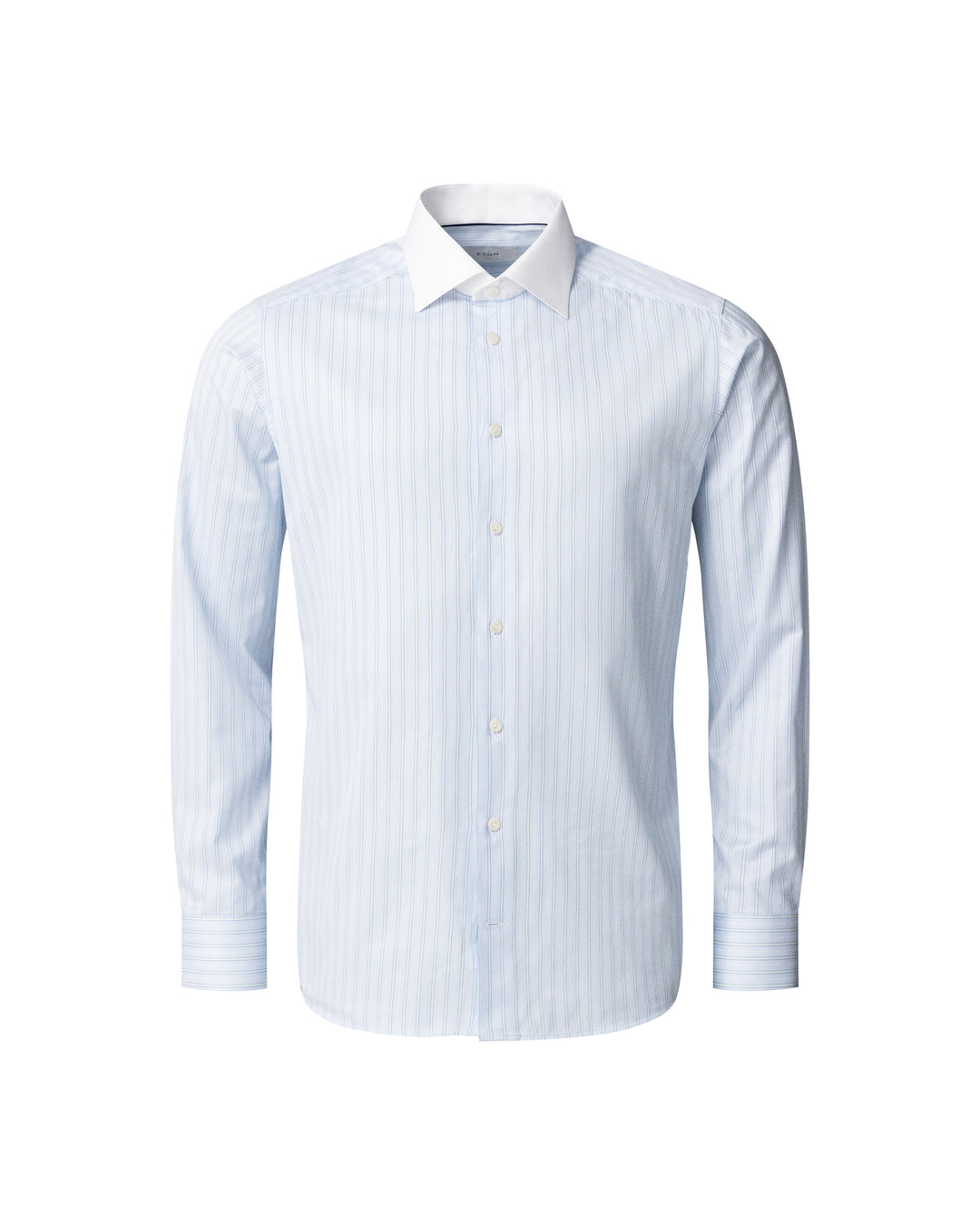 Fint stribet herreskjorte i lyse blå nuancer - Slim Fit