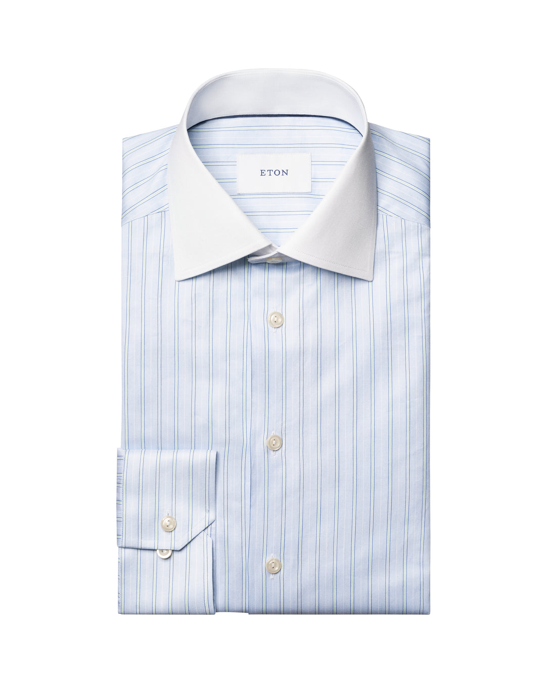 Fint stribet herreskjorte i lyse blå nuancer - Slim Fit