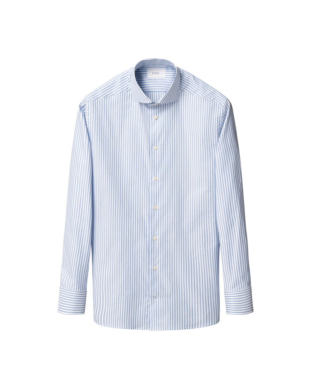 Blå stribet herreskjorte - slim fit