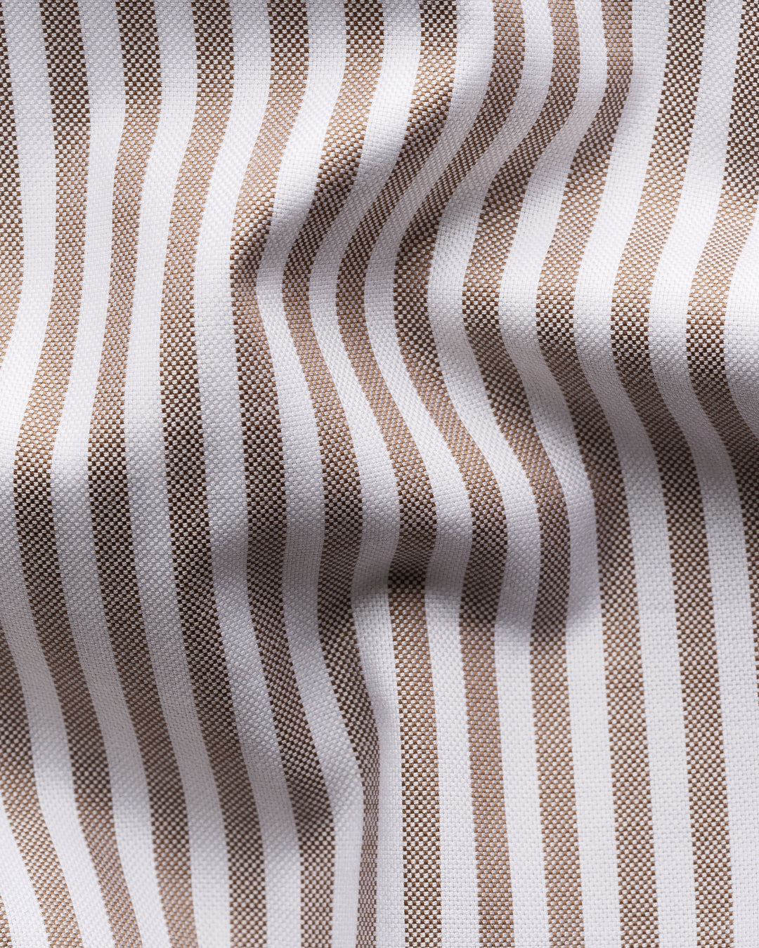 Brun stribet herreskjorte - slim fit