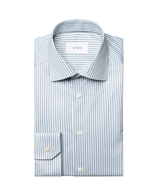 Blue striped men's shirt - slim fit