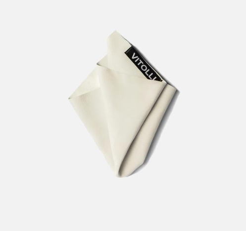 Vitolli Lammeskinds POCKETSQUARE Offwhite