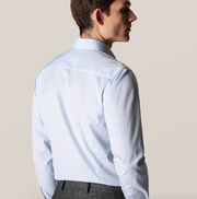 Lyseblå Eton twill skjorte - Slim Fit