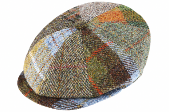 Hat - Sixpence / Flatcap Harris Tweed - Mønstret