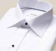 Eton Pique smokingskjorte med løse knapper på front