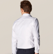 Hvid Eton skjorte i 2Ply kvalitet Slim Fit
