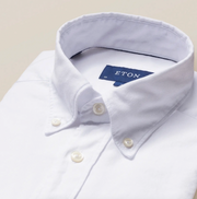Hvid Eton Oxford skjorte med buttondown krave