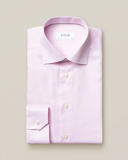 Herreskjorte fra ETON i Pink twill i slim fit