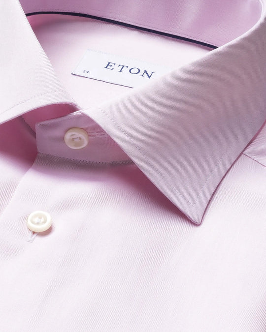 Herreskjorte fra ETON i Pink twill i slim fit