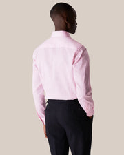 Pink Eton twill herreskjorte i slim fit