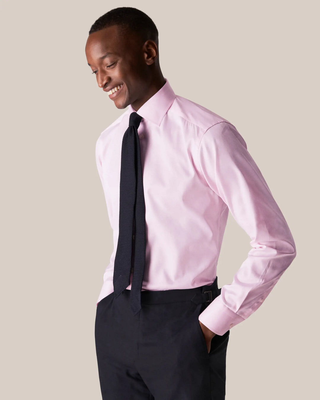 Herreskjorte fra ETON i Pink twill i slim fit